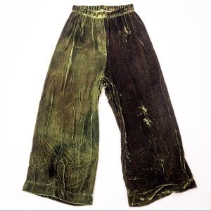 Upstate wide leg pants silk velvet M